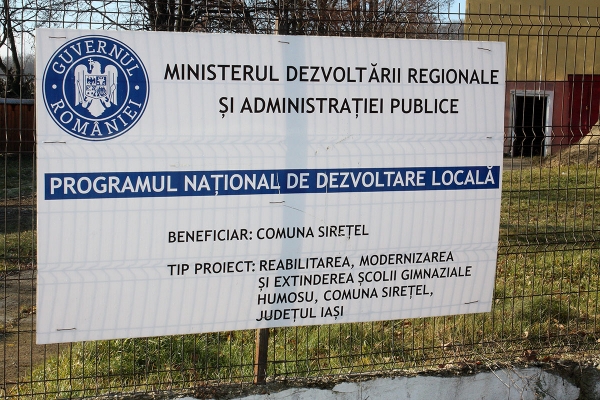 Proiecte executate și în derulare în comuna Sirețel, județul Iași