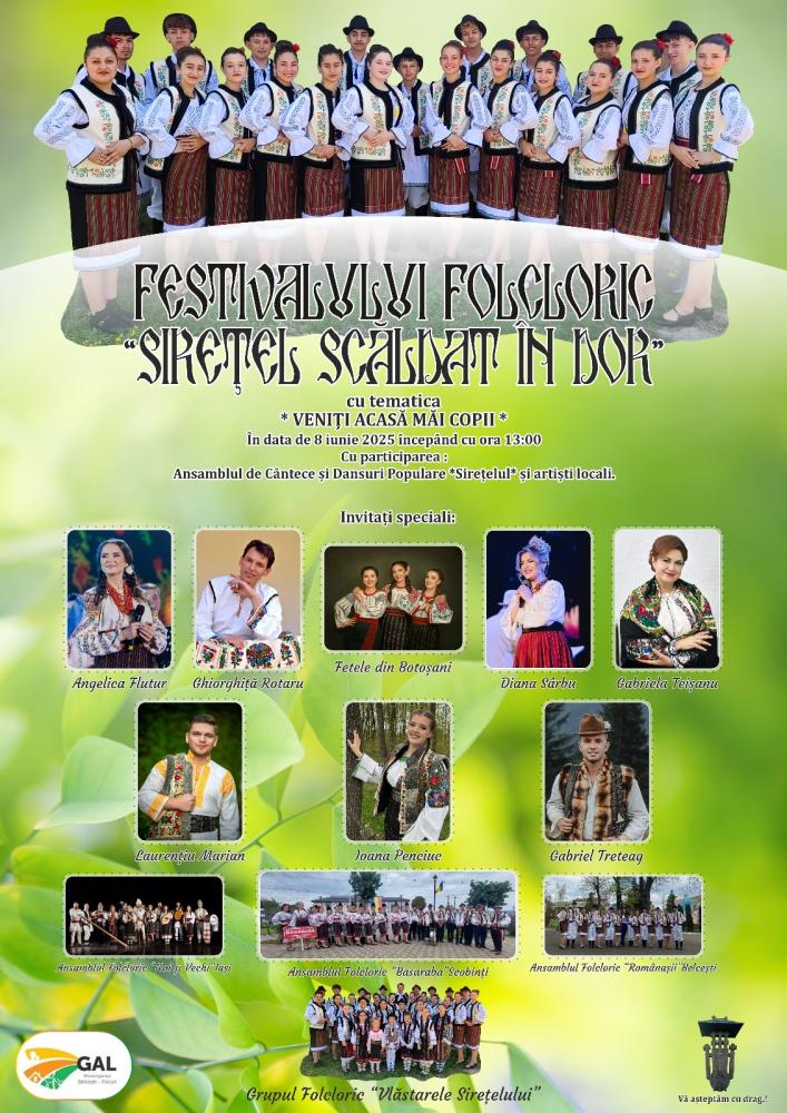 Festival folcloric „Sirețel scăldat în dor