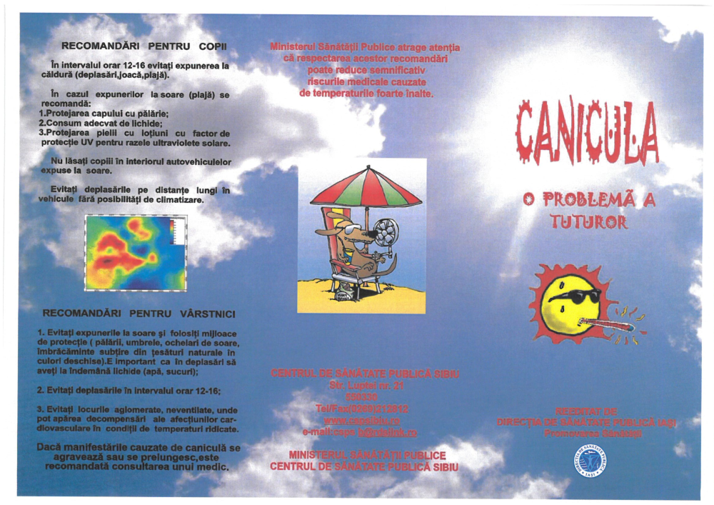 Recomandări pentru prevenirea incidentelor în timpul perioadelor cu temperaturi extreme - caniculă